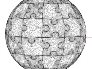 globus puzzle Model 3D