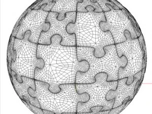 globus puzzle Model 3D