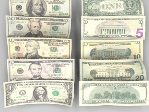 us bank notes 3D Model
