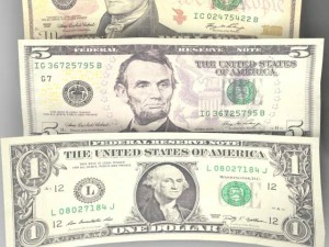 us bank notes 3D Model