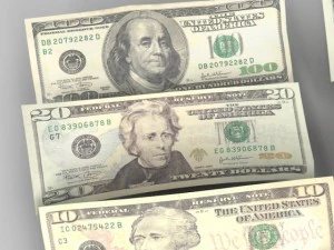 us bank notes 3D Model