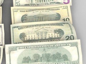 us bank notes 3D मॉडल