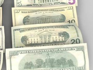 us bank notes 3D Model