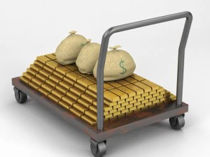 flatbed and dolly 3D Model