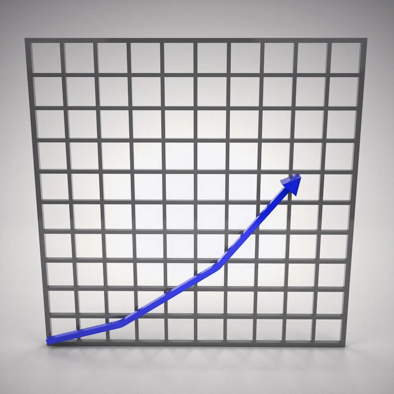 arrow graph 3D Model .c4d .max .obj .3ds .fbx .stl .blend