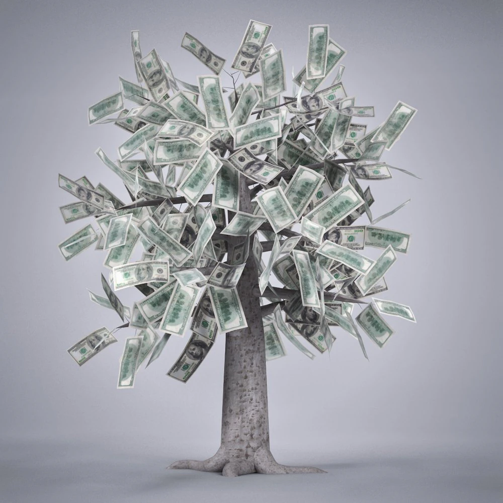 money tree 3D Model .c4d .max .obj .3ds .fbx .stl .blend 