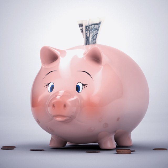piggy bank with money Modèle 3D .c4d .max .obj .3ds .fbx .stl .blend 