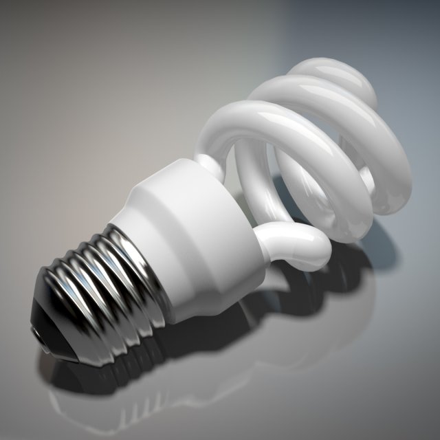 energy efficient light bulb 3D 模型 .c4d .max .obj .3ds .fbx .stl .blend 