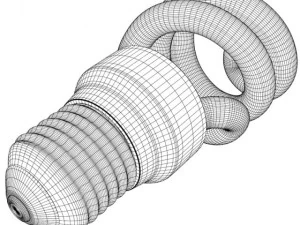 bola lampu hemat energi Model 3D