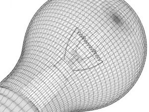 bola lampu standar Model 3D