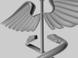 medical caduceus Modèle 3D