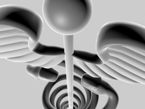medical caduceus Modèle 3D