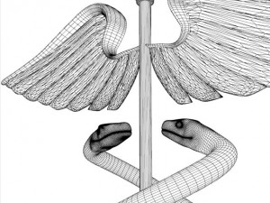 medical caduceus Modèle 3D