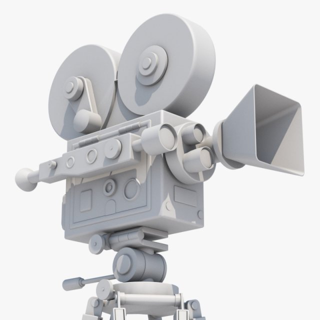 movie camera 3D Model .c4d .max .obj .3ds .fbx .stl .blend 