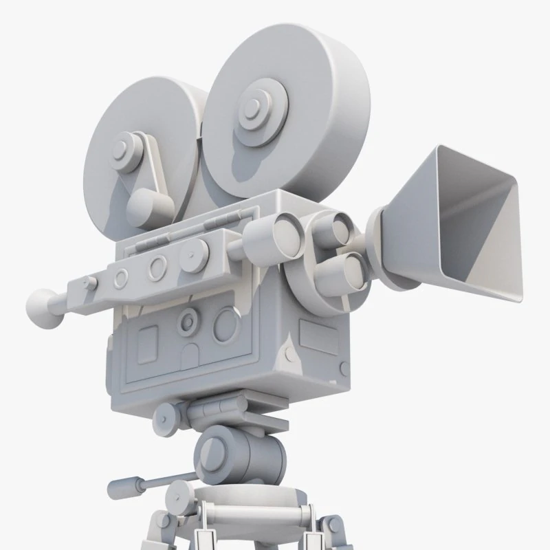 movie camera 3D Model .c4d .max .obj .3ds .fbx .stl .blend 