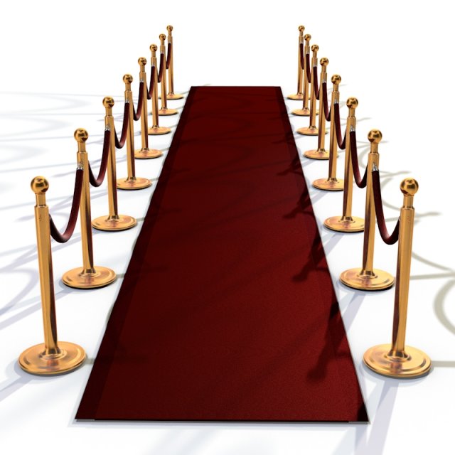red carpet and dividers 3D-Modell .c4d .max .obj .3ds .fbx .stl .blend 