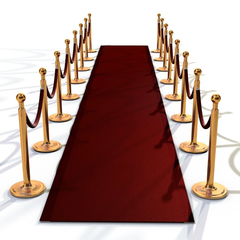 red carpet and dividers 3D Model .c4d .max .obj .3ds .fbx .stl .blend 