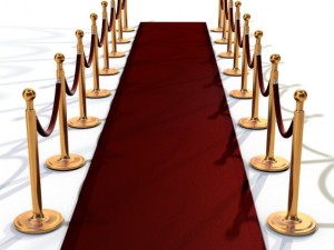 red carpet and dividers Modelo 3D