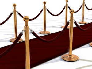 red carpet and dividers 3D-Modell
