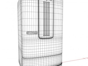 retro refrigerator 3D मॉडल