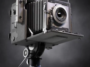 speed graphic on tripod 3D Model