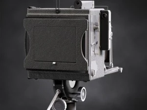 speed graphic on tripod 3D Model