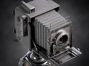 speed graphic on tripod 3Dモデル