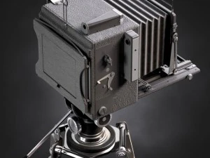 speed graphic on tripod 3D Model