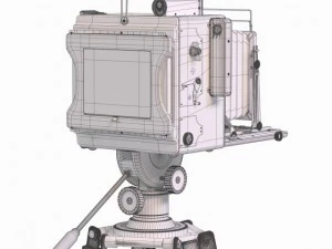 speed graphic on tripod 3D Model