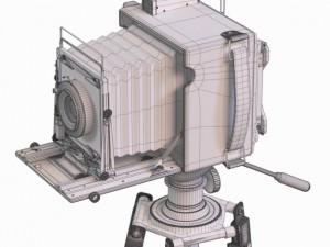 speed graphic on tripod 3Dモデル