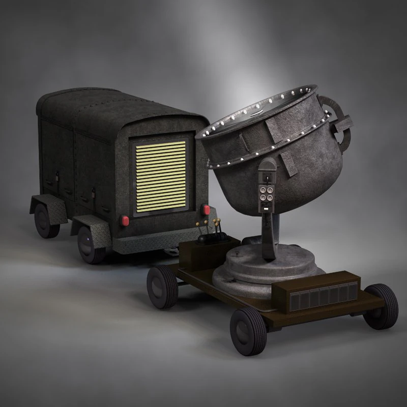 spot light and generator 3D Model .c4d .max .obj .3ds .fbx .stl .blend 