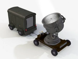 spot light and generator 3D Model