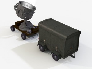 spot light and generator 3D Model
