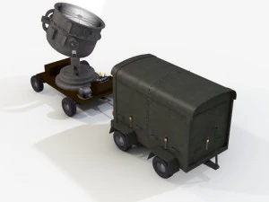 spot light and generator 3D Model