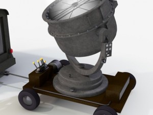 spot light and generator 3D Model