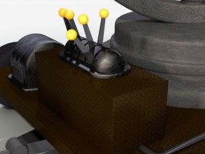 spot light and generator 3D Model
