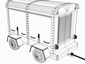 spot light and generator 3D Model