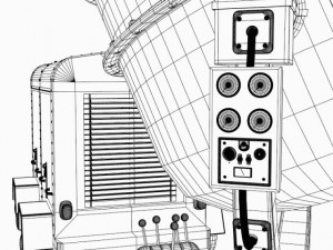 spot light and generator 3D Model