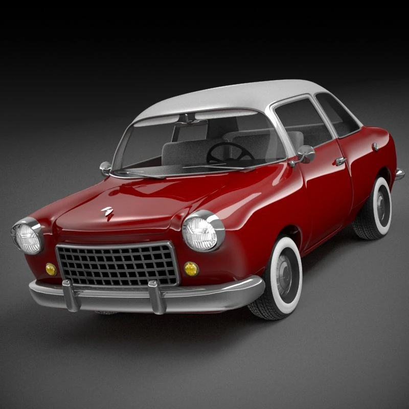 retro car 3D Model .c4d .max .obj .3ds .fbx .stl .blend 