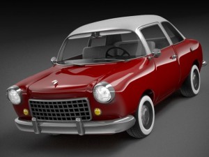 retro car Modelo 3D
