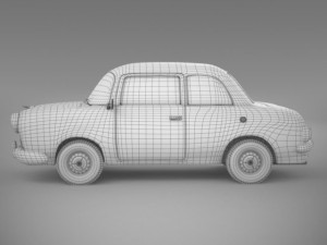 retro car 3D 모델