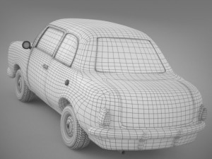 retro car 3D 모델