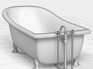 classic bathtub 3D 모델