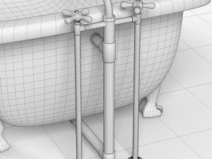 klasyczna wanna Model 3D