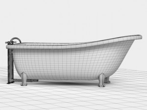 classic bathtub 3D 모델