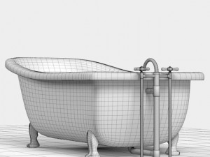 classic bathtub 3D 모델