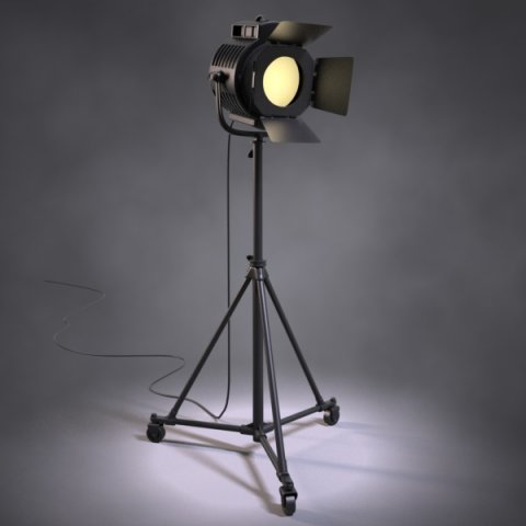 vintage spotlight 3D Model .c4d .max .obj .3ds .fbx .stl .blend 