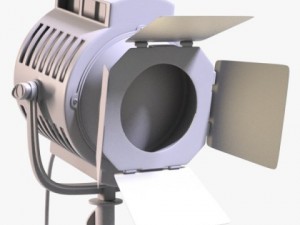 vintage spotlight 3D Model