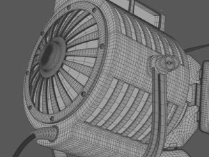 vintage spotlight 3D Model
