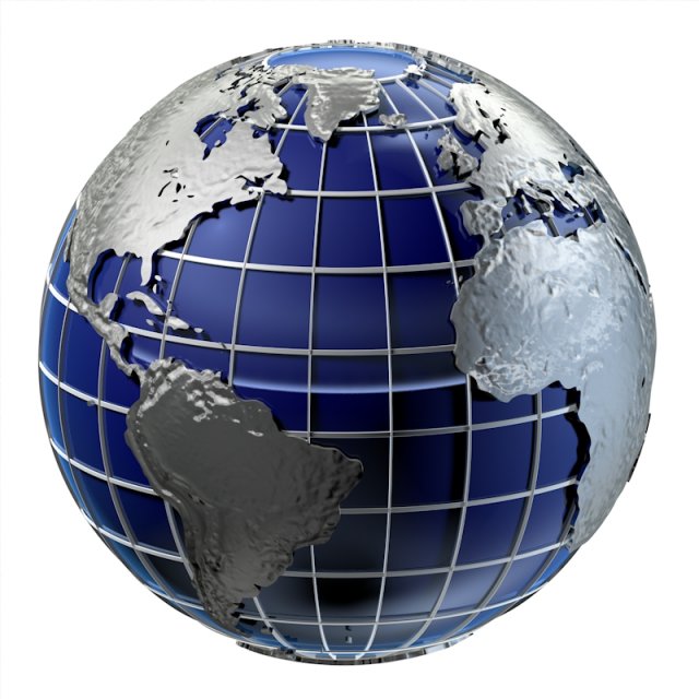 clean globe  2 versions 3D 模型 .c4d .max .obj .3ds .fbx .stl .blend 